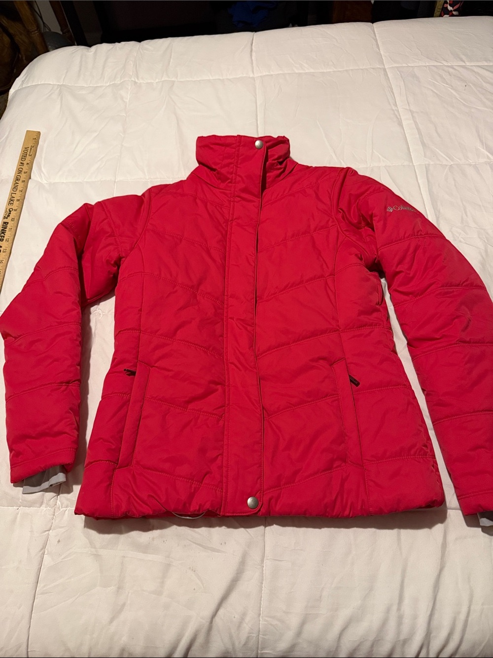 Columbia Women's Bright Dark Pink Quilted Puffer Jacket